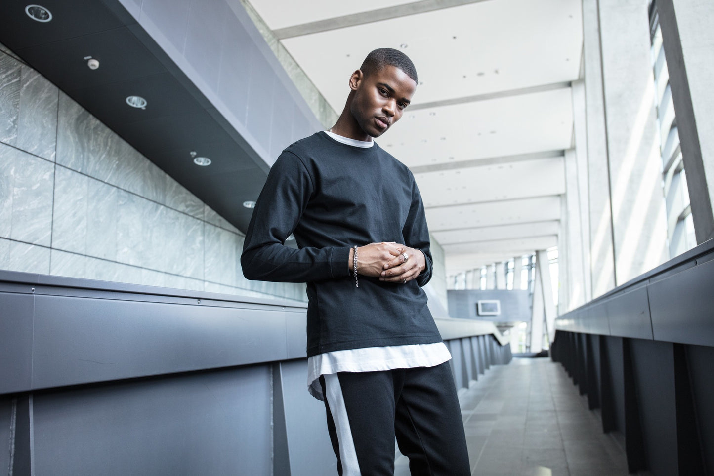 Build Your Brand Long sleeve with cuff rib