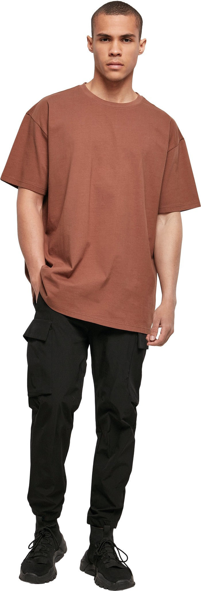 Build Your Brand Heavy oversized tee - Dark Grey