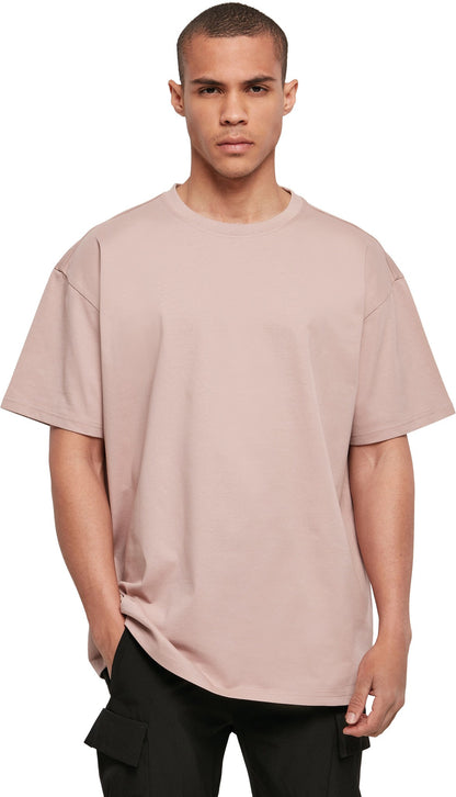 Build Your Brand Heavy oversized tee - Hibiskus Pink