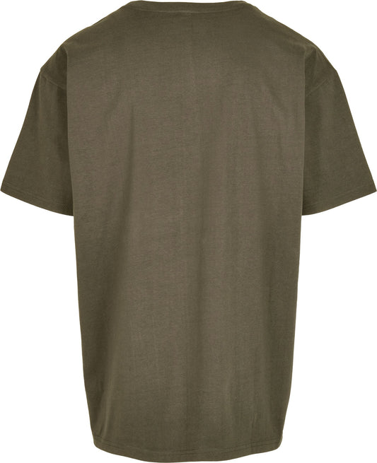 Build Your Brand Heavy oversized tee - Olive