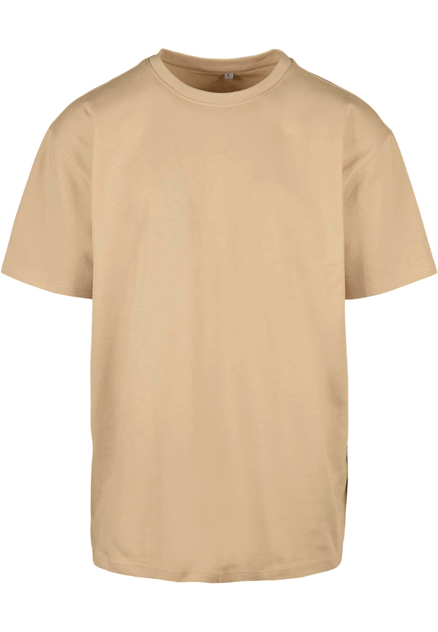 Build Your Brand Heavy oversized tee - Union Beige