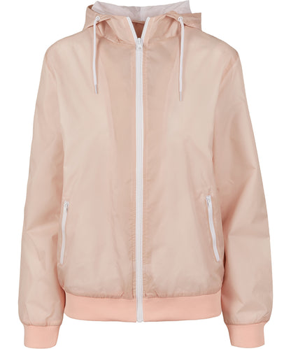 Build Your Brand Women’s two-tone tech windrunner jacket