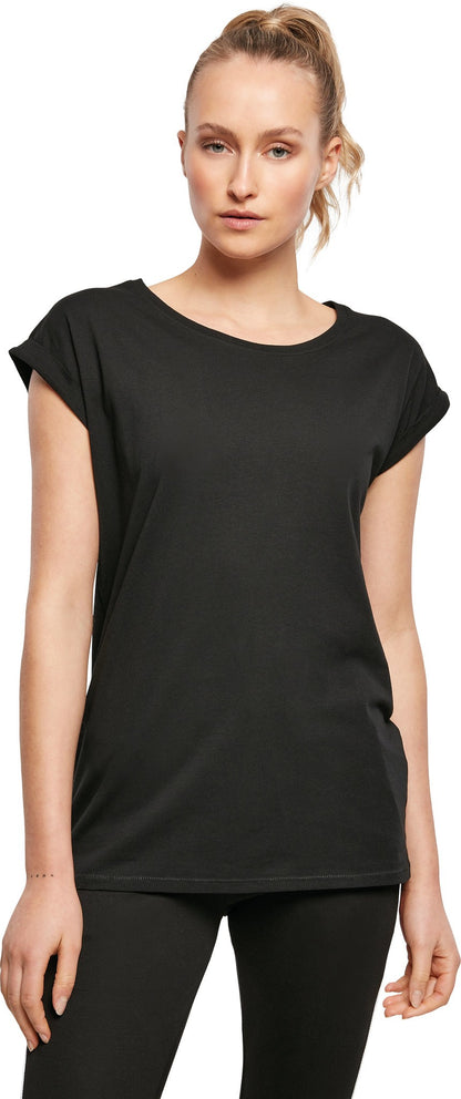 Build Your Brand Women's organic extended shoulder tee