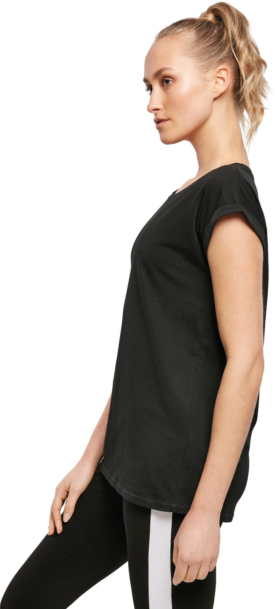 Build Your Brand Women's organic extended shoulder tee