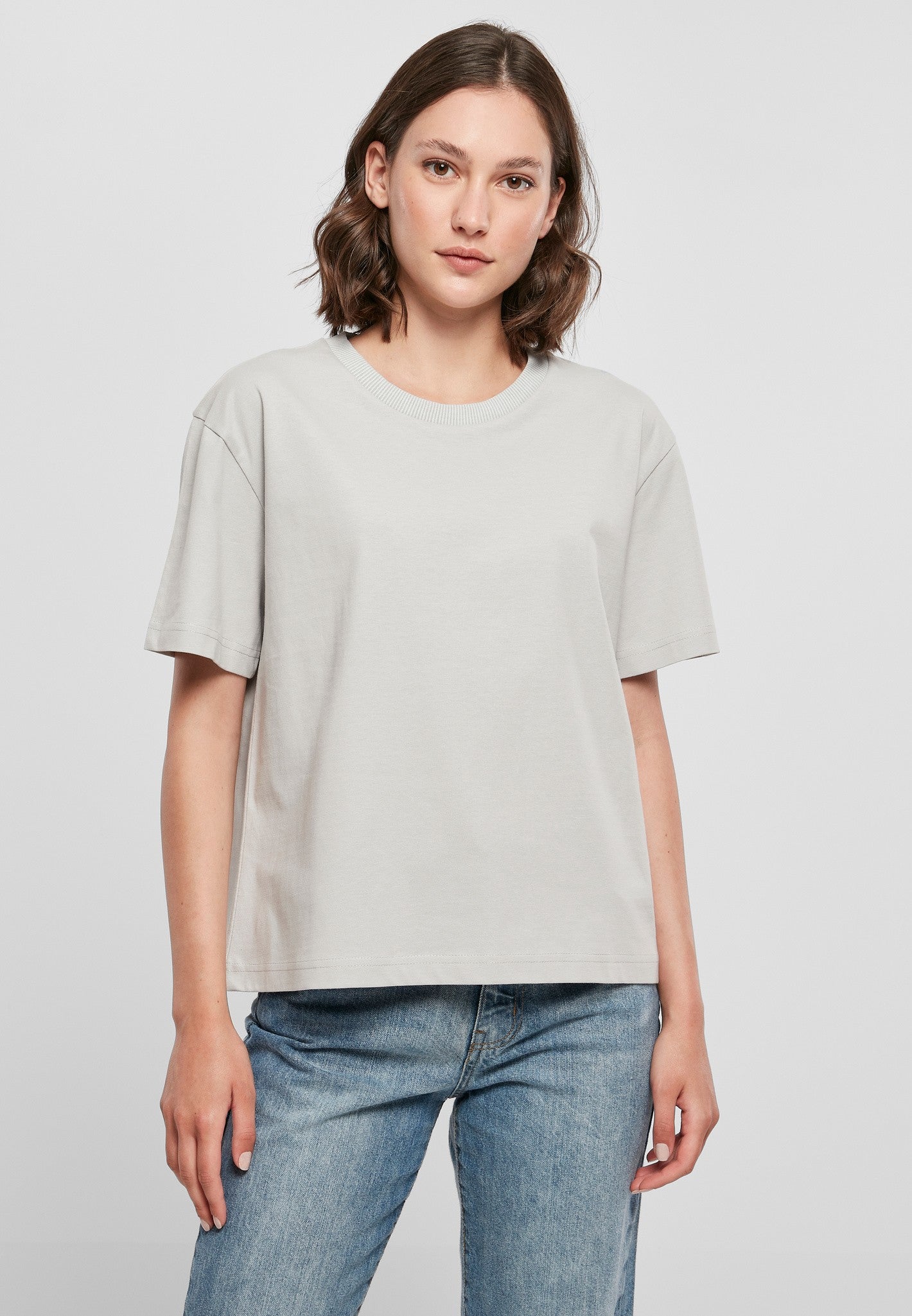 Build Your Brand Women’s everyday tee - Dark Shadow