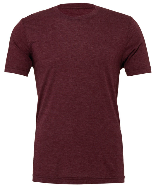 Bella Canvas Unisex triblend crew neck t-shirt - Maroon Triblend