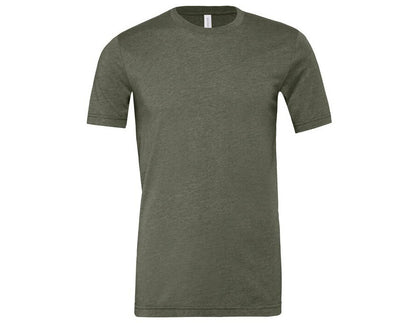 Bella Canvas Unisex heather CVC short sleeve t-shirt - Heather Military Green