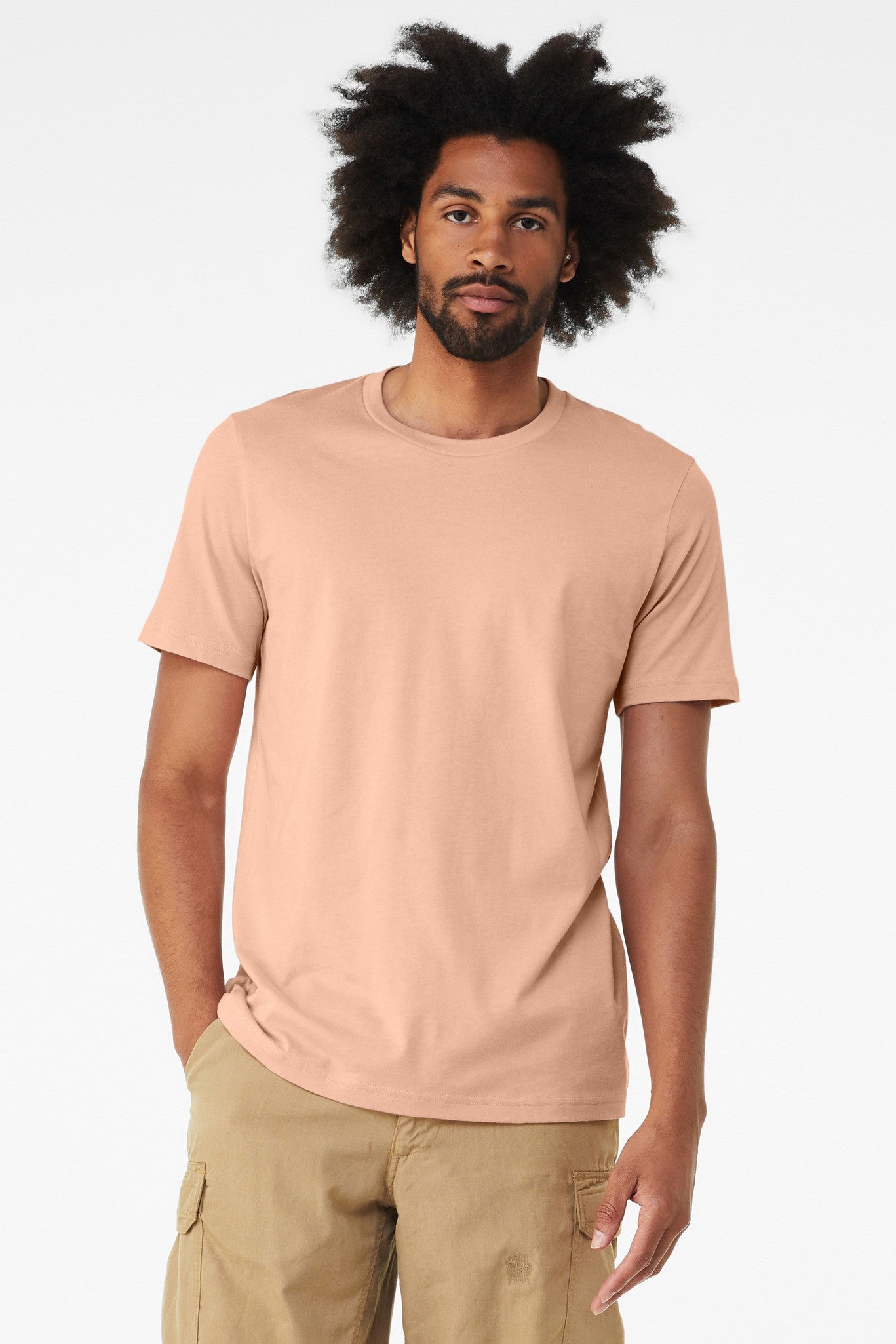 Bella Canvas Unisex heather CVC short sleeve t-shirt - Heather Pink Gravel