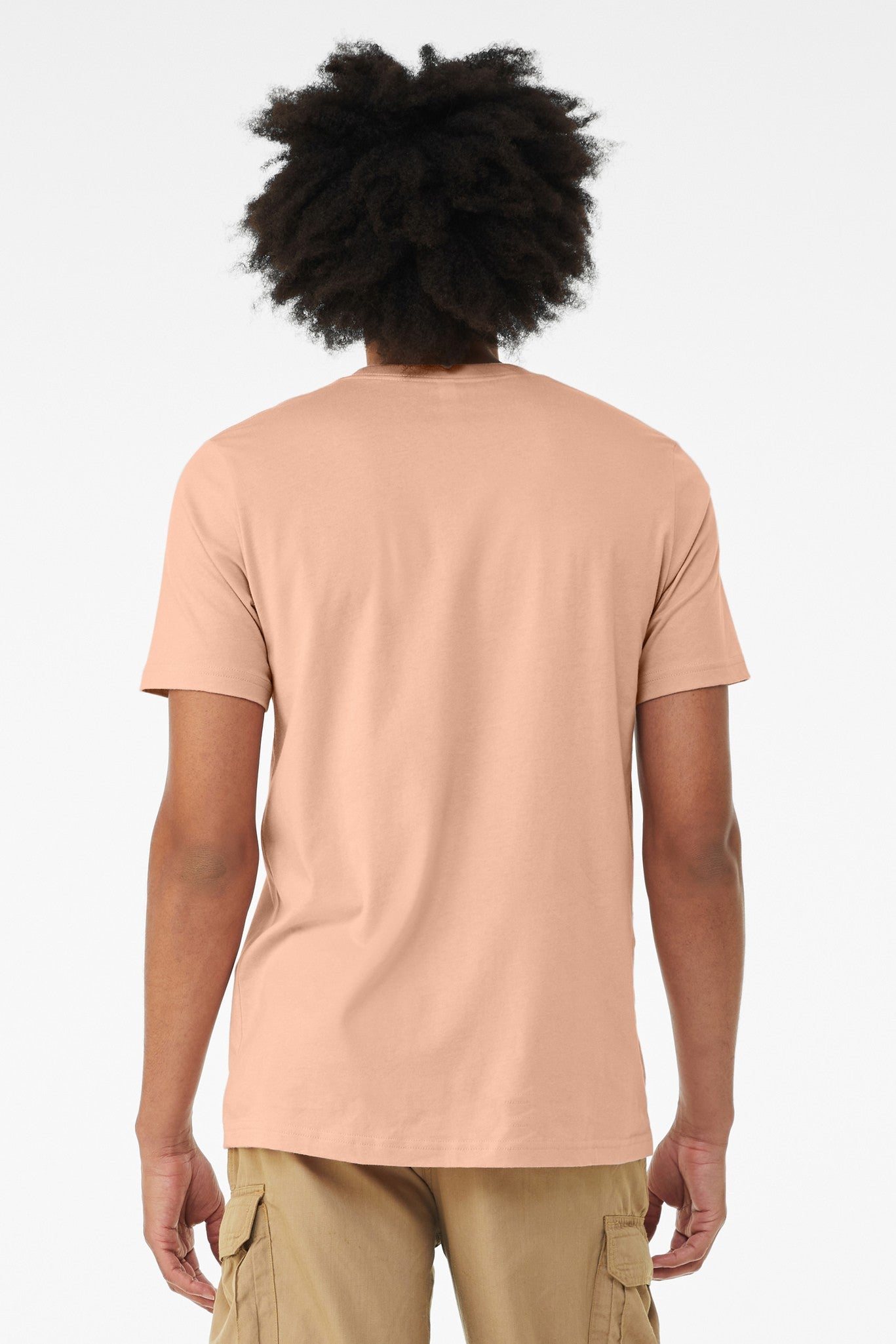 Bella Canvas Unisex heather CVC short sleeve t-shirt - Heather Peach