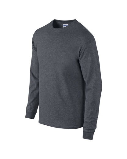 Gildan Ultra Cotton™ adult long sleeve t-shirt - Dark Heather