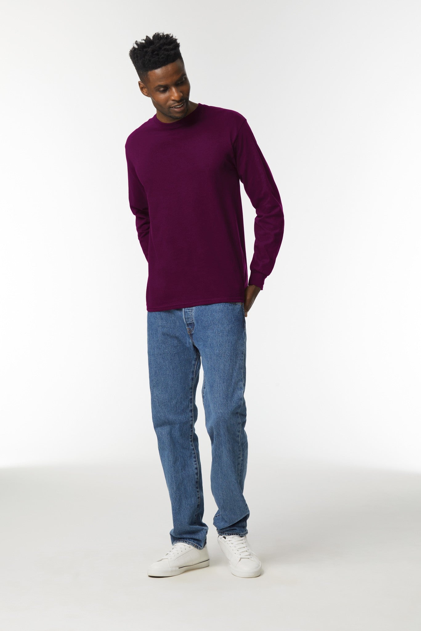 Gildan Ultra Cotton™ adult long sleeve t-shirt - Ash