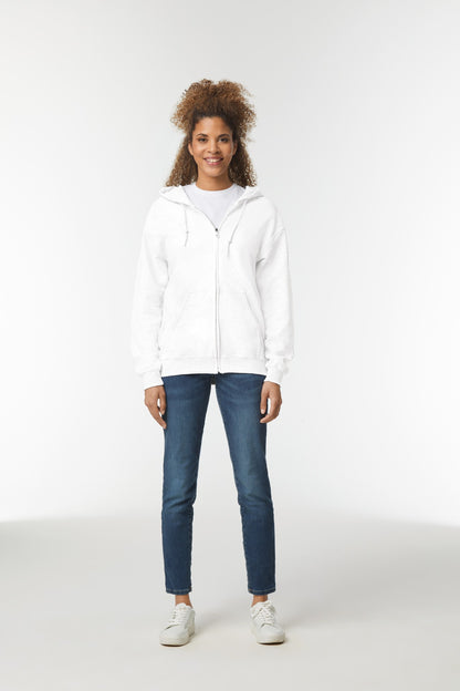 Gildan Heavy Blend™  full zip hooded sweatshirt - White