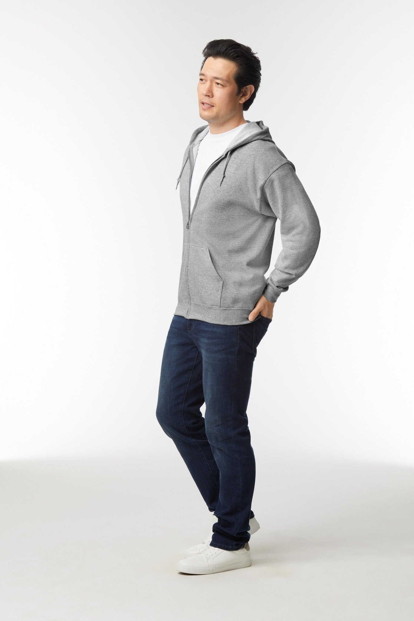 Gildan Heavy Blend™  full zip hooded sweatshirt - Sport Grey