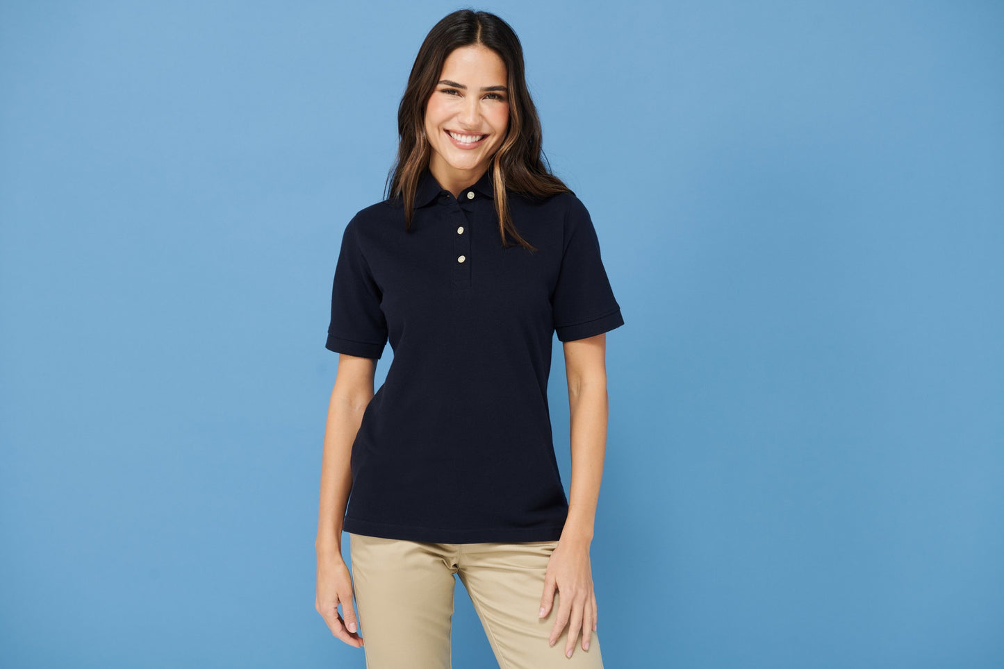 Henbury Women's classic cotton piqué polo shirt