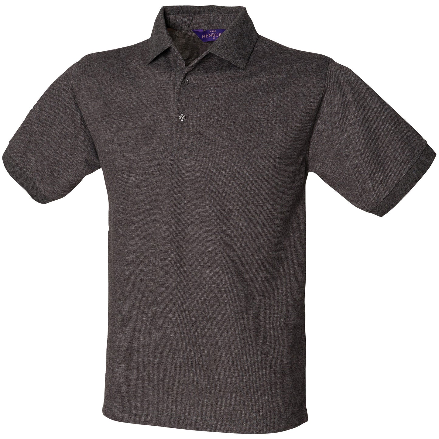 Henbury 65/35 Classic piqué polo shirt - Charcoal