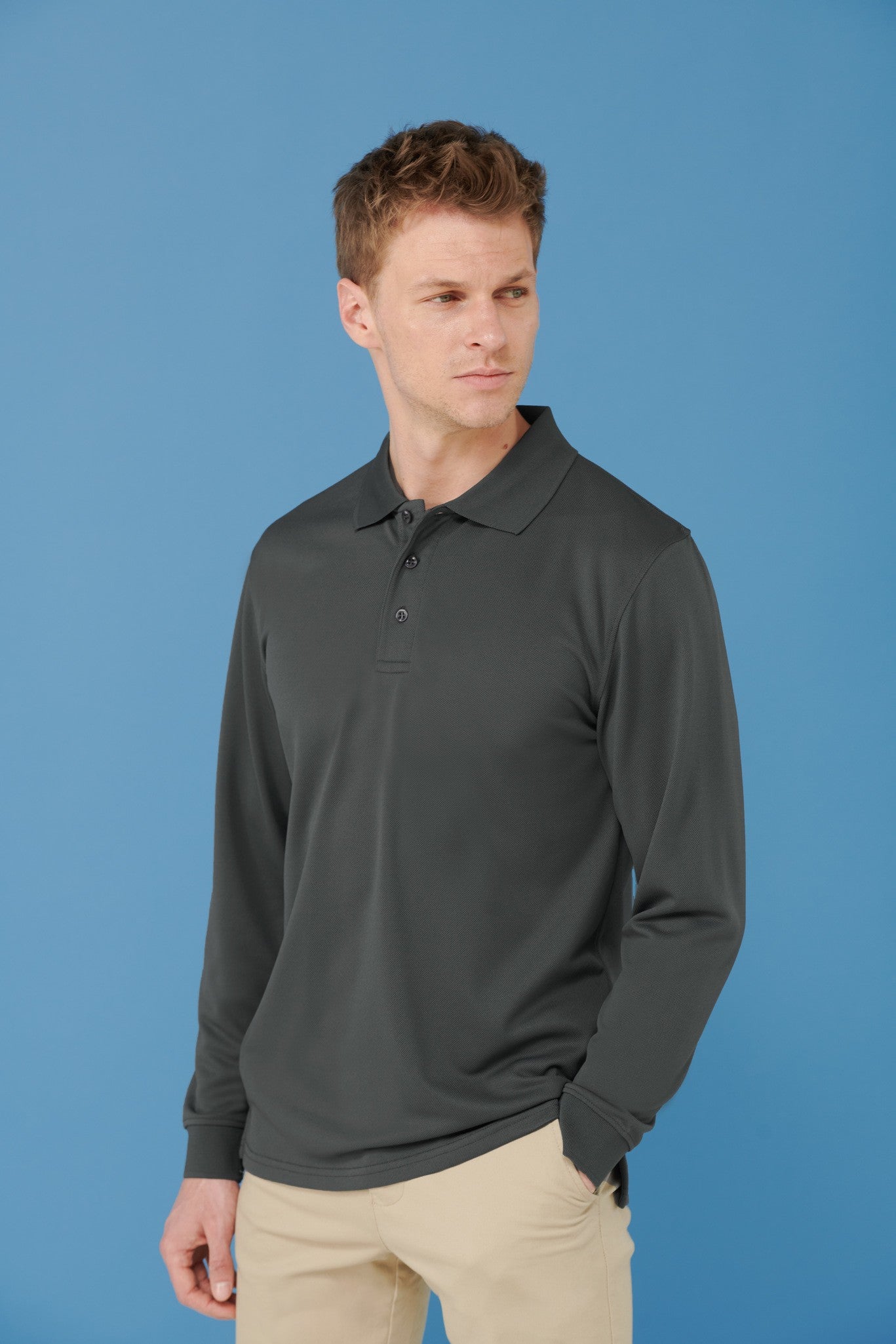 Henbury Long sleeve Coolplus® polo shirt