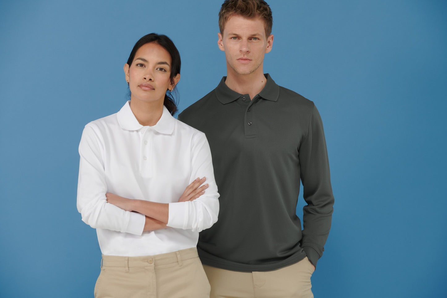 Henbury Long sleeve Coolplus® polo shirt