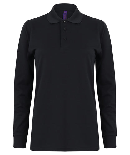 Henbury Long sleeve Coolplus® polo shirt