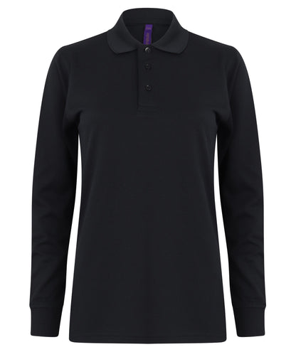 Henbury Long sleeve Coolplus® polo shirt