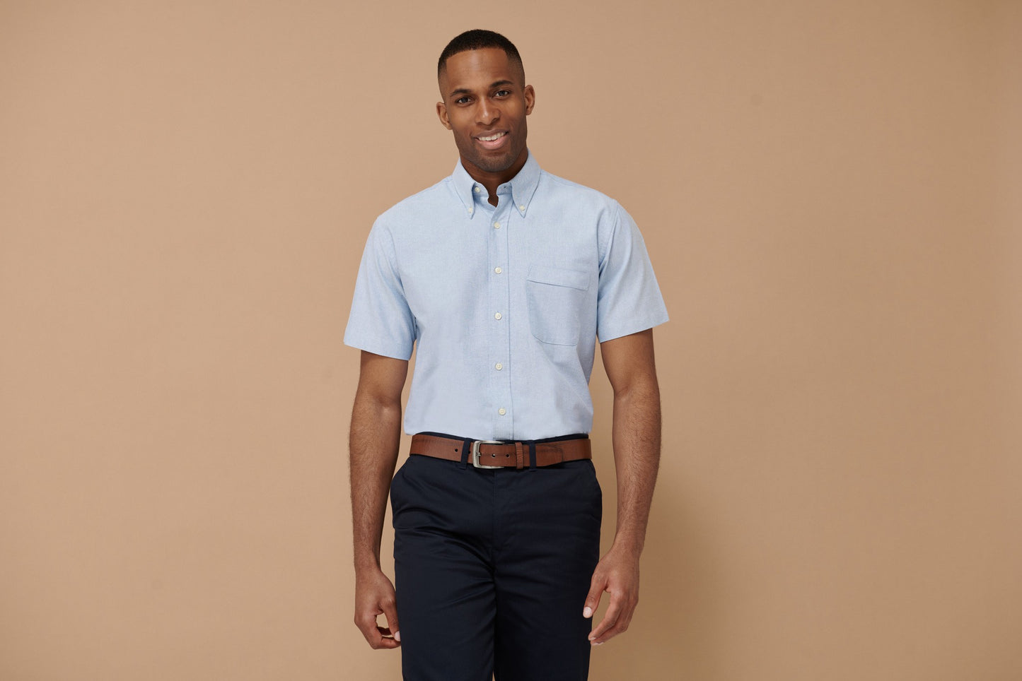 Henbury Short sleeve classic Oxford shirt