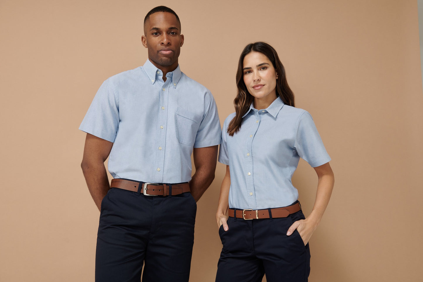 Henbury Short sleeve classic Oxford shirt