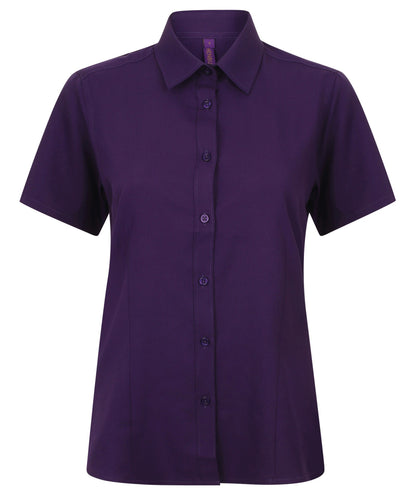 Henbury Women's wicking antibacterial short sleeve shirt