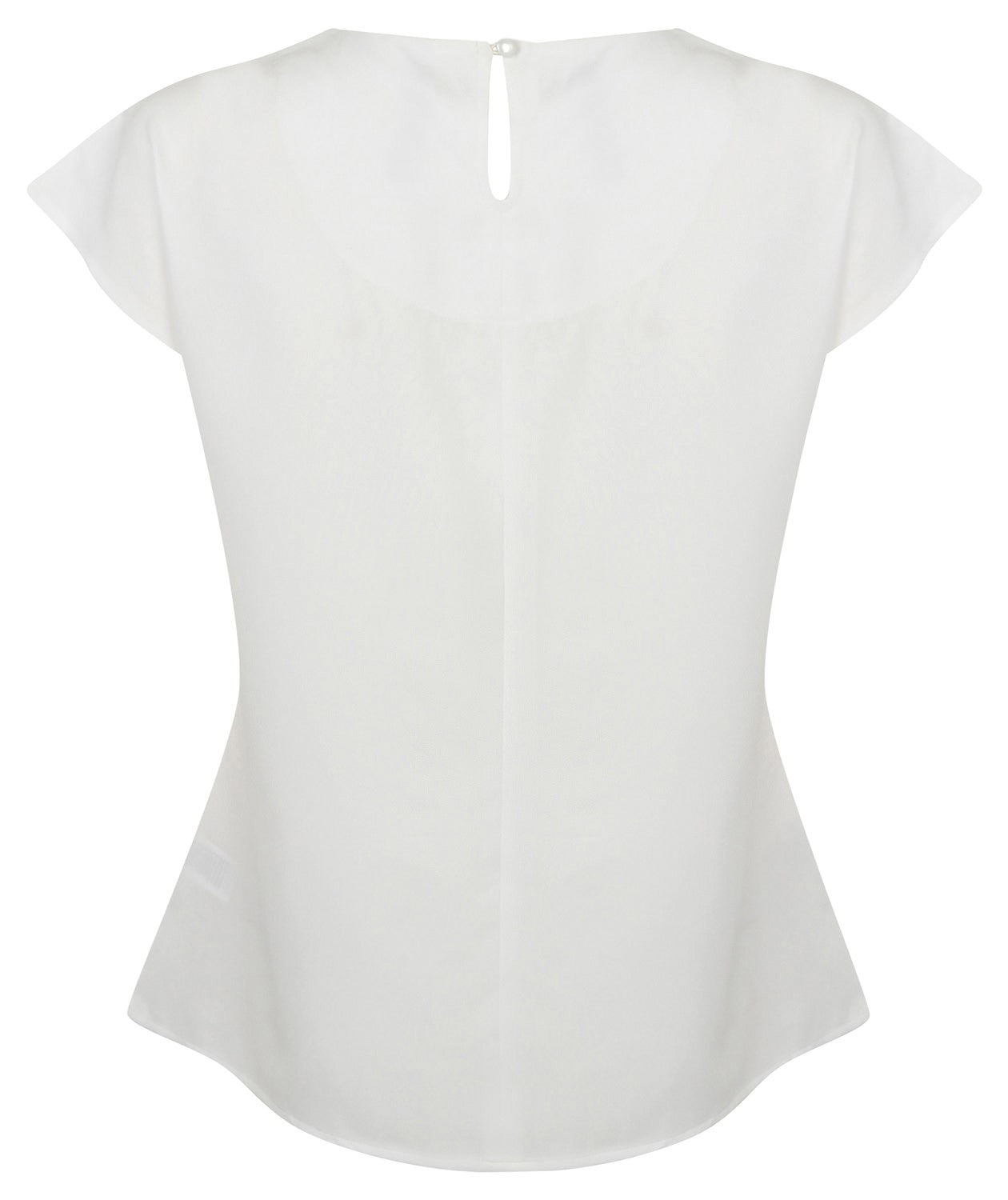 Henbury Women's pleat front short sleeve blouse