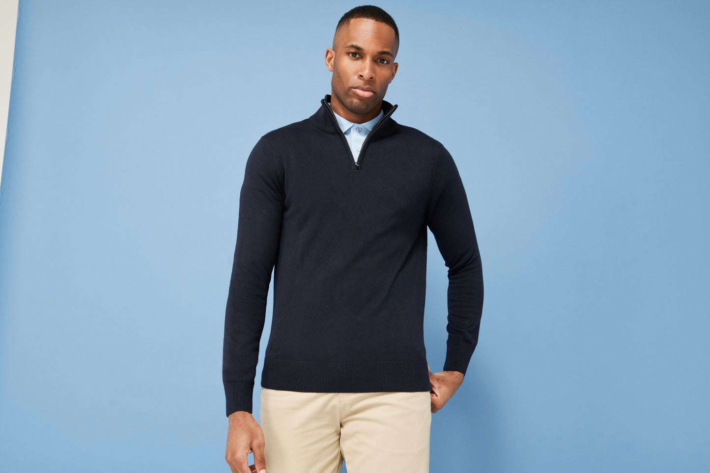 Henbury ¼ zip jumper