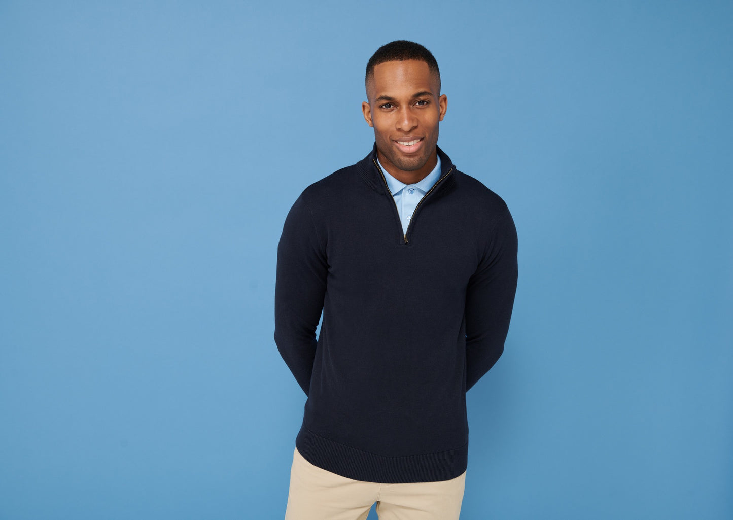 Henbury ¼ zip jumper