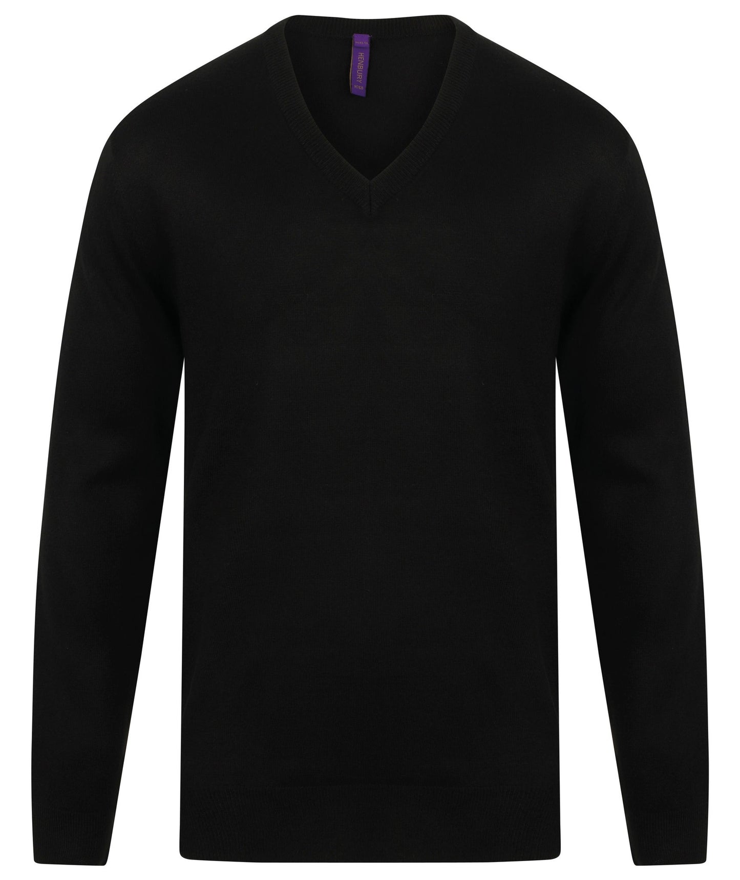 Henbury Cashmere touch acrylic v-neck jumper