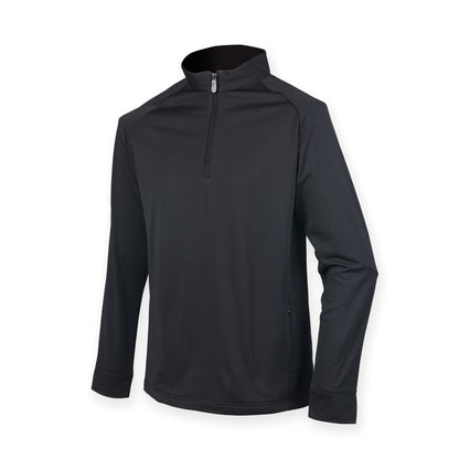 Henbury ¼ zip top with wicking finish