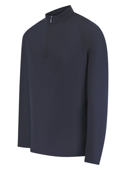 Henbury ¼ zip top with wicking finish