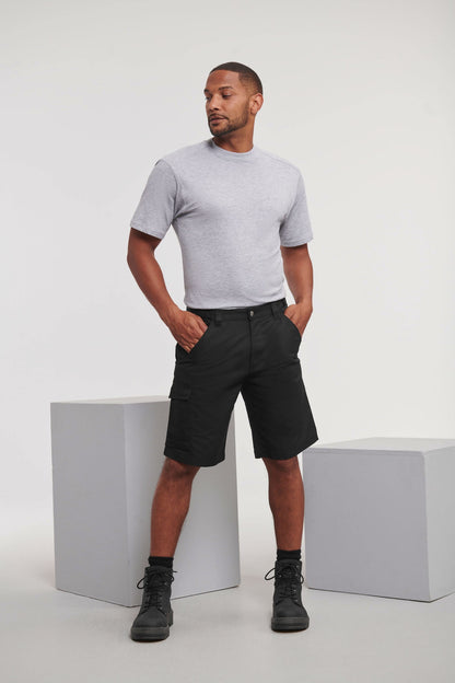 Russell Europe Polycotton twill workwear shorts