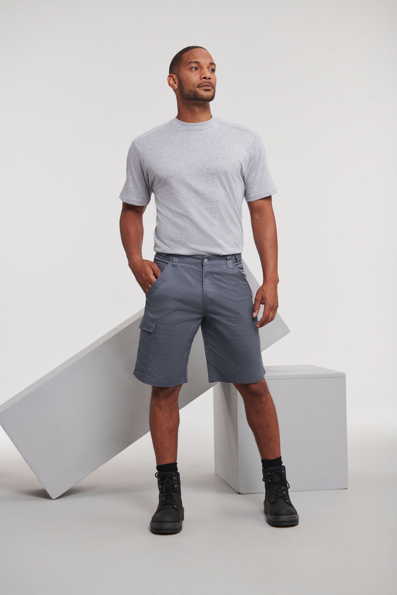 Russell Europe Polycotton twill workwear shorts