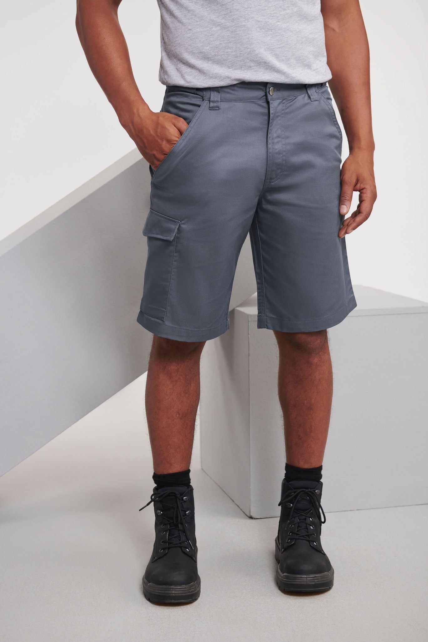 Russell Europe Polycotton twill workwear shorts