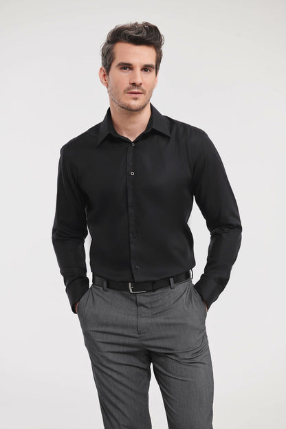 Russell Collection Long sleeve tailored ultimate non-iron shirt