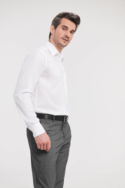 Russell Collection Long sleeve tailored ultimate non-iron shirt