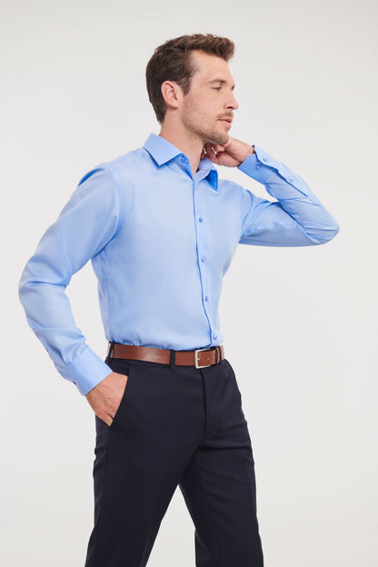 Russell Collection Long sleeve tailored ultimate non-iron shirt