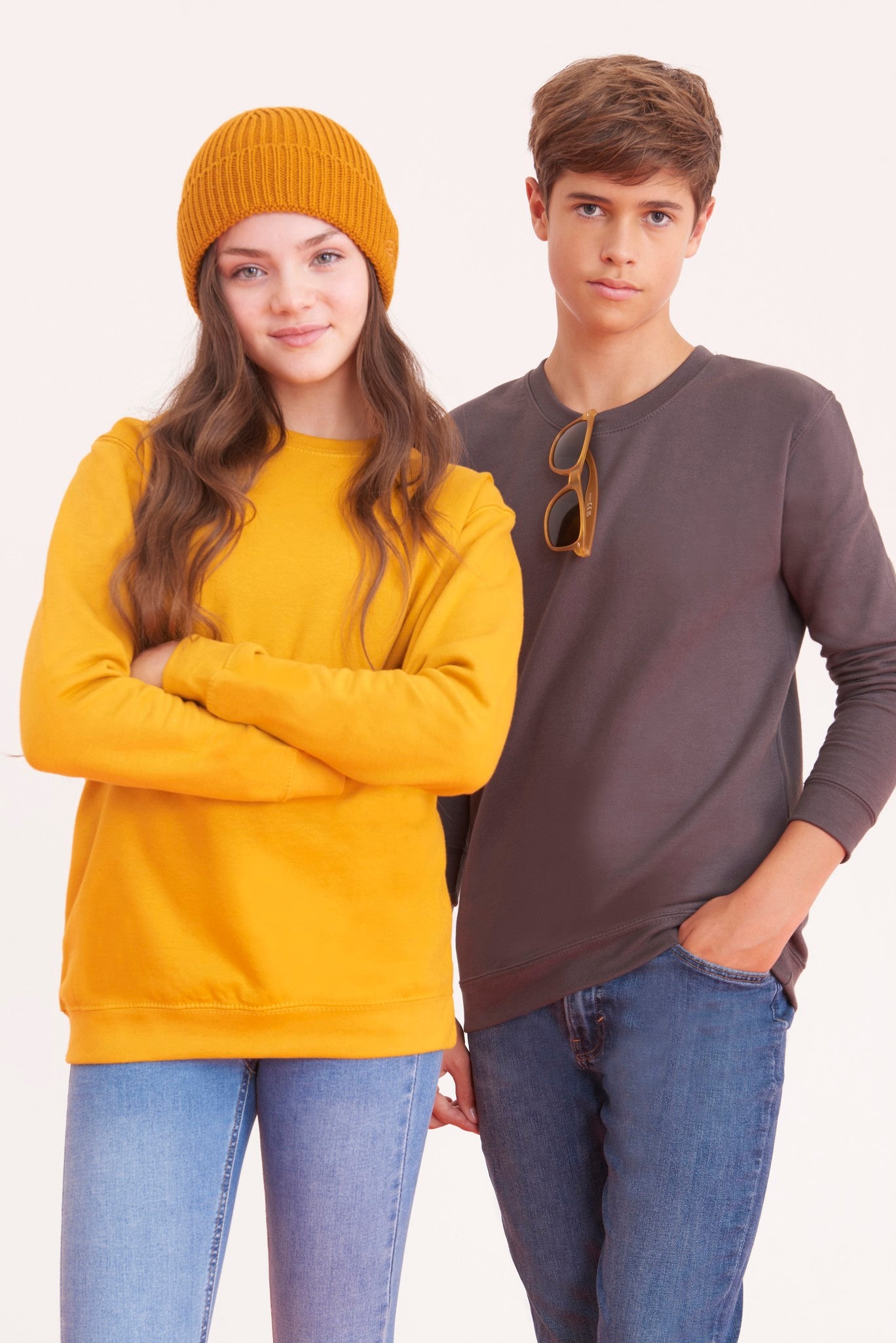 AWDis Just Hoods Kids AWDis sweatshirt - Mustard