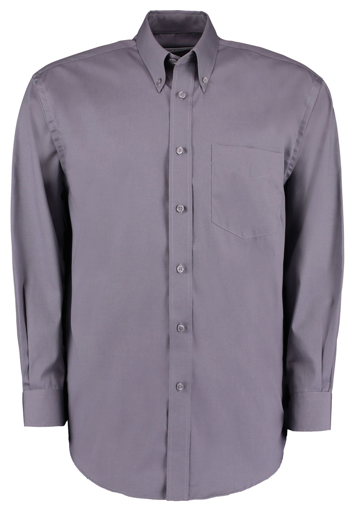 Kustom Kit Corporate Oxford shirt long-sleeved (classic fit) - Charcoal