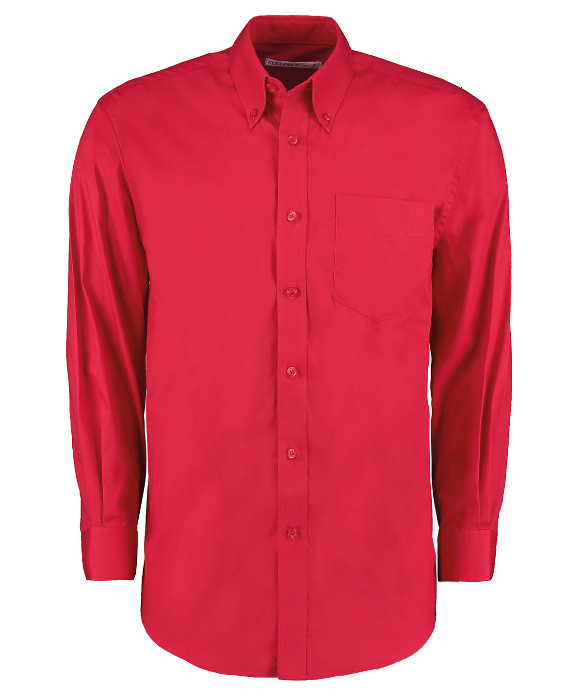 Kustom Kit Corporate Oxford shirt long-sleeved (classic fit) - Red