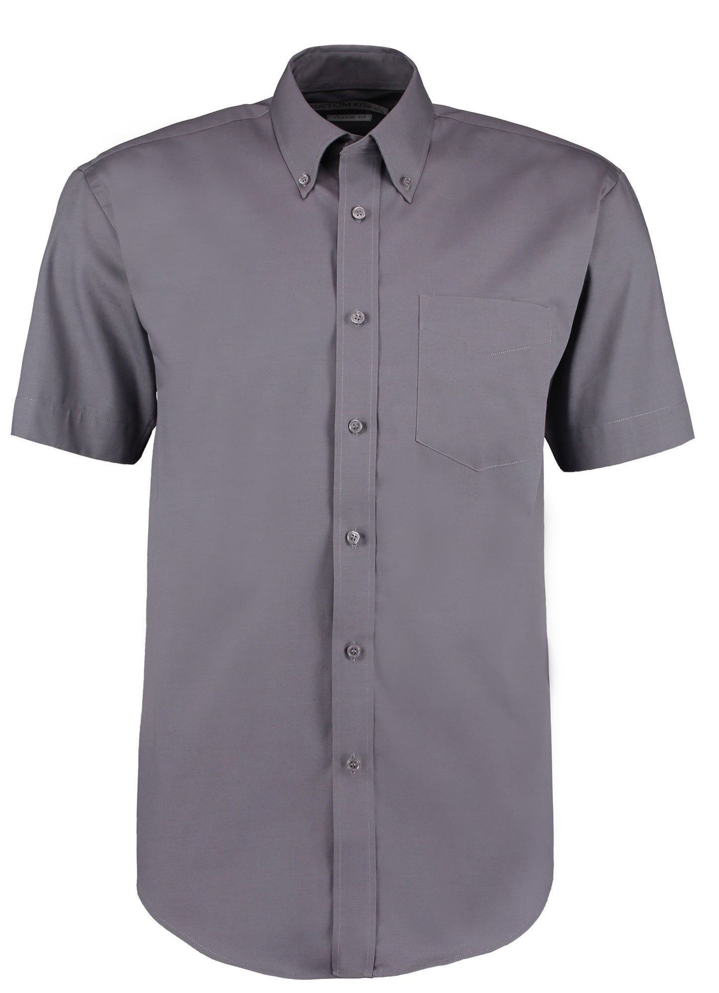 Kustom Kit Corporate Oxford shirt short-sleeved (classic fit) - Charcoal