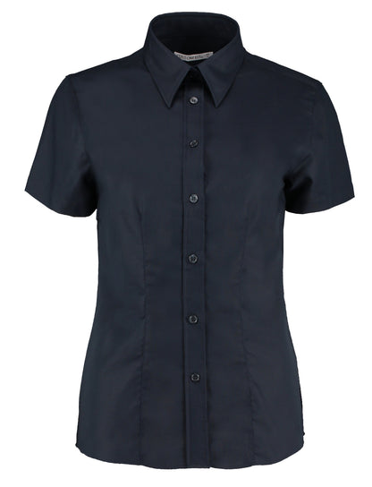 Kustom Kit Women's workplace Oxford blouse short-sleeved (tailored fit)