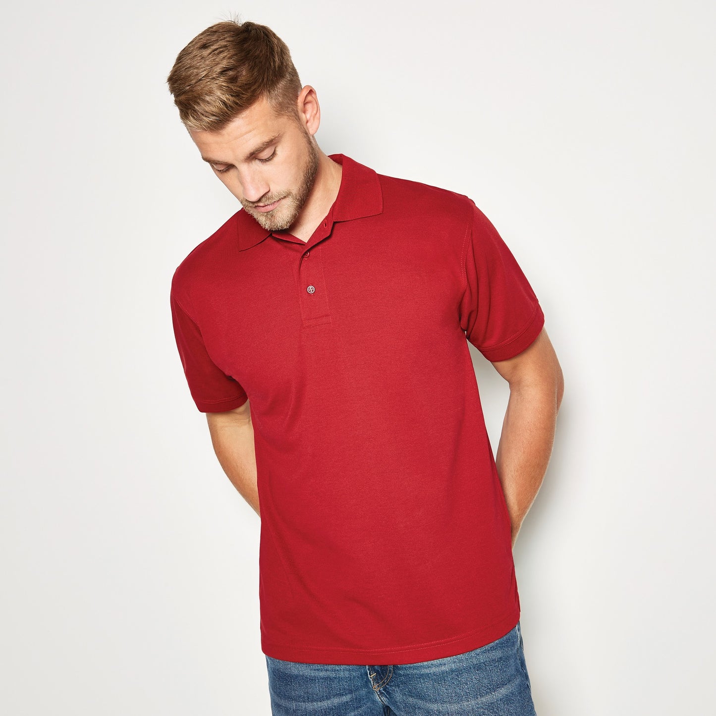 Kustom Kit Klassic polo with Superwash® 60°C (classic fit) - Burgundy