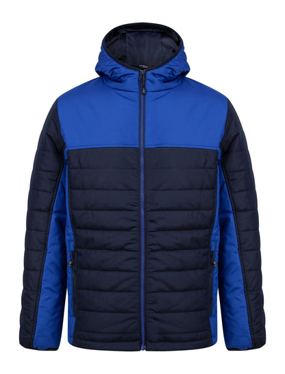 Finden & Hales Hooded contrast padded jacket