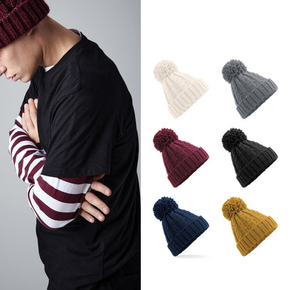 Beechfield Cable knit melange beanie