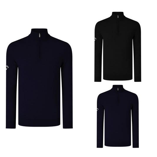 Callaway Ribbed ¼ zip Merino sweater