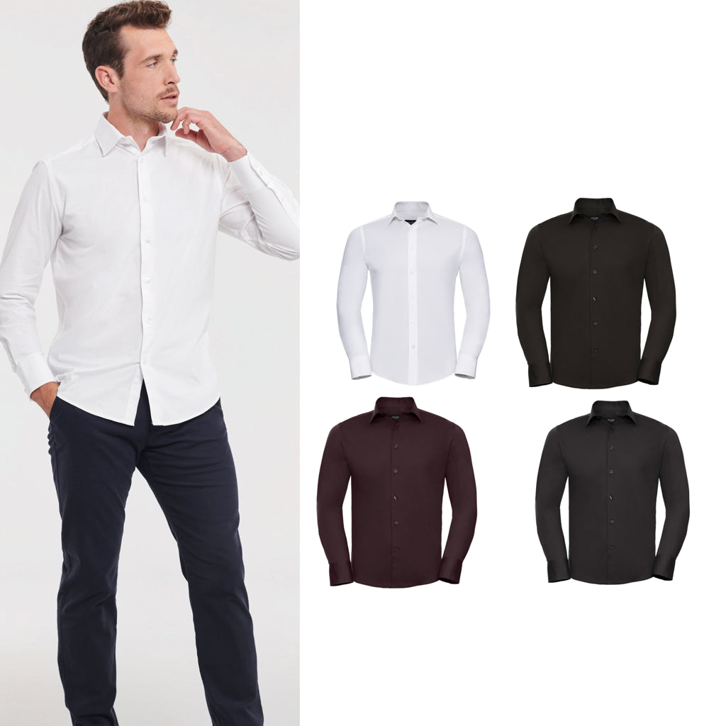 Russell Collection Long sleeve easycare fitted shirt