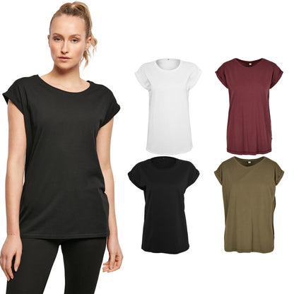 Build Your Brand Women's organic extended shoulder tee