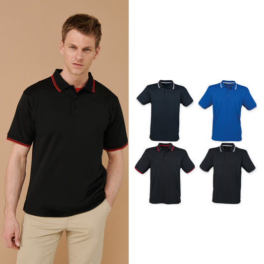 Henbury Double tipped Coolplus® polo shirt